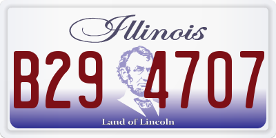 IL license plate B294707