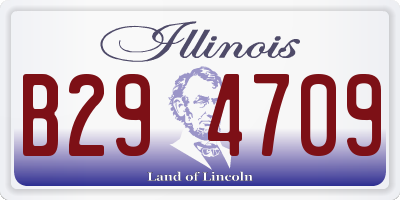 IL license plate B294709