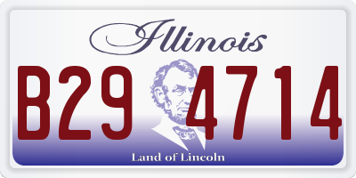 IL license plate B294714