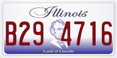 IL license plate B294716