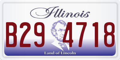 IL license plate B294718