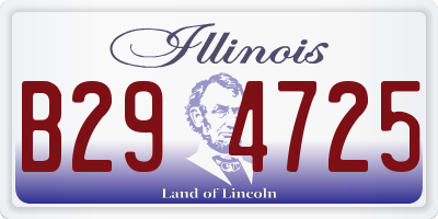 IL license plate B294725