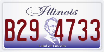 IL license plate B294733
