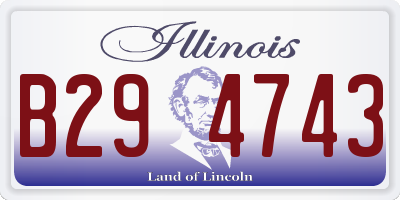 IL license plate B294743