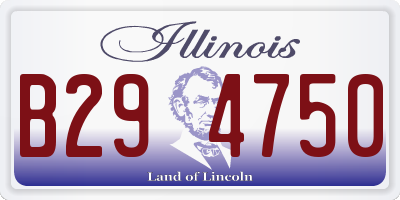 IL license plate B294750