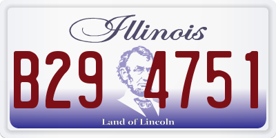 IL license plate B294751
