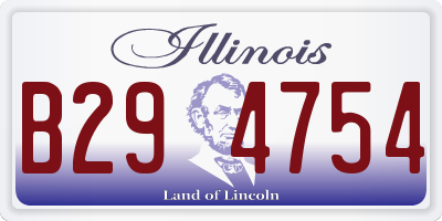 IL license plate B294754
