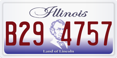 IL license plate B294757