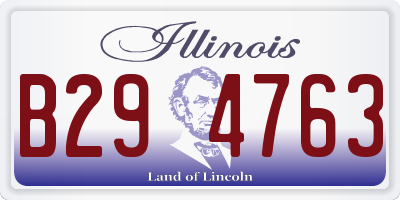 IL license plate B294763