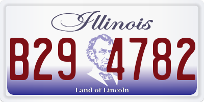 IL license plate B294782
