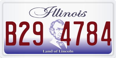 IL license plate B294784