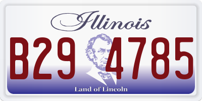 IL license plate B294785
