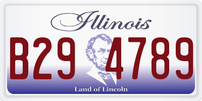 IL license plate B294789