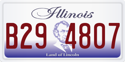 IL license plate B294807