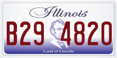 IL license plate B294820