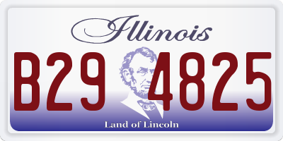 IL license plate B294825