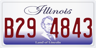 IL license plate B294843
