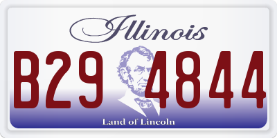 IL license plate B294844