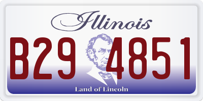 IL license plate B294851