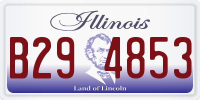 IL license plate B294853