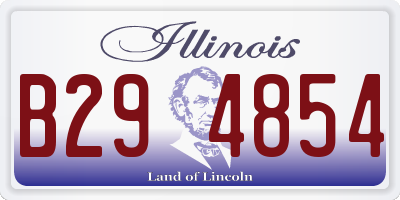 IL license plate B294854
