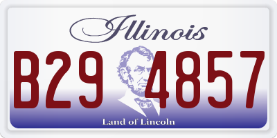IL license plate B294857