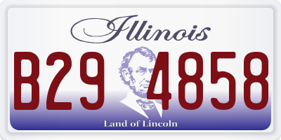 IL license plate B294858