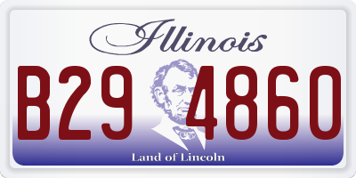 IL license plate B294860