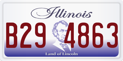 IL license plate B294863