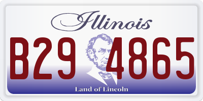 IL license plate B294865