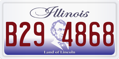 IL license plate B294868
