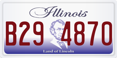 IL license plate B294870