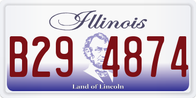 IL license plate B294874