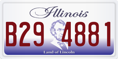 IL license plate B294881