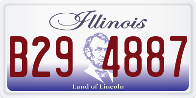 IL license plate B294887