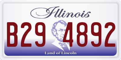 IL license plate B294892