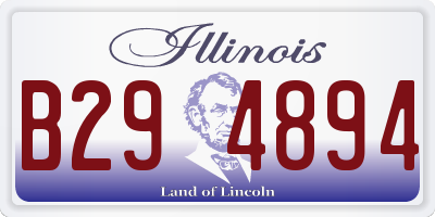 IL license plate B294894