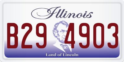 IL license plate B294903