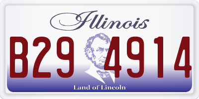 IL license plate B294914