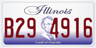 IL license plate B294916