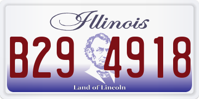 IL license plate B294918