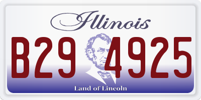 IL license plate B294925