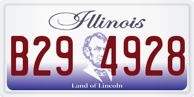 IL license plate B294928