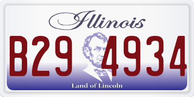 IL license plate B294934