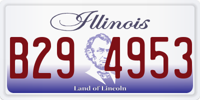 IL license plate B294953