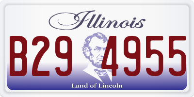 IL license plate B294955