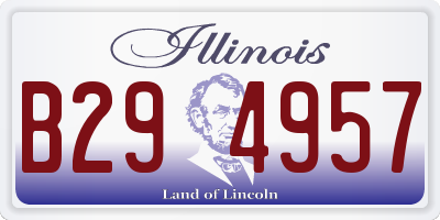 IL license plate B294957