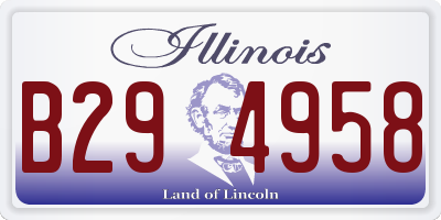 IL license plate B294958