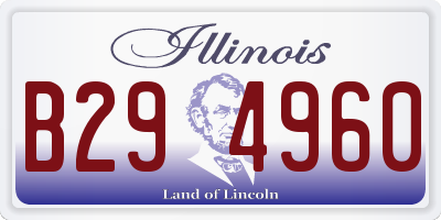 IL license plate B294960