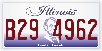 IL license plate B294962